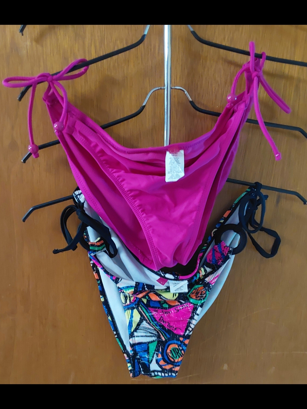 OP Women's Pink Tie-Shoulder Bikini Bottoms